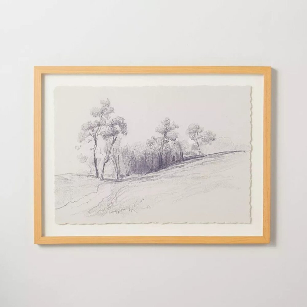 18x24 Hillside Sketch Framed Wall Art - Hearth & Hand Magnolia, Target 2024